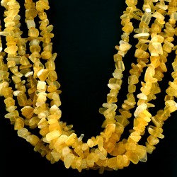 sautoir baroque en Calcite orange 90cm