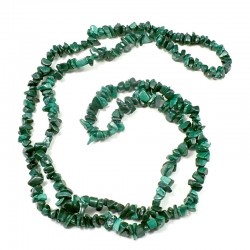 sautoir baroque en Malachite 90cm