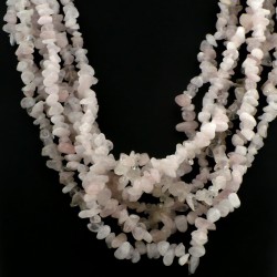 collier baroque en quartz rose 42cm