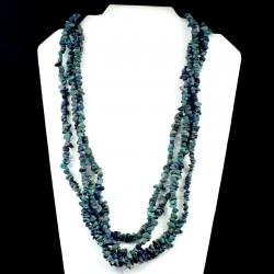 sautoir baroque en Azurite Chrysocolle 90cm