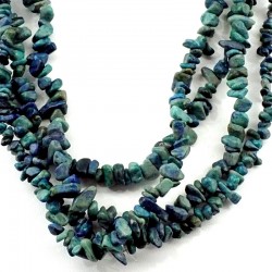 sautoir baroque en Azurite Chrysocolle 90cm