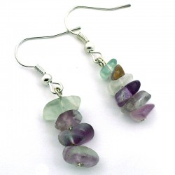 Boucles d'oreilles baroques en fluorine