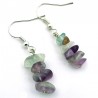 Boucles d'oreilles baroques en fluorine