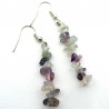 Boucles d'oreilles baroques en fluorine