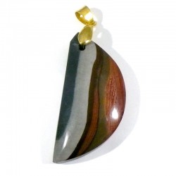 Pendentifs en jaspe polychrome formes diverses