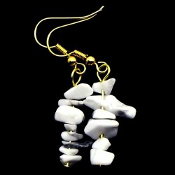 Boucles d'oreilles baroque en howlite