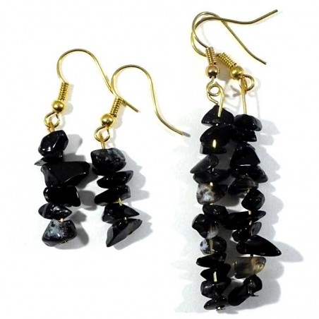 Boucles d'oreilles baroque Onyx noir