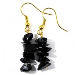 Boucles d'oreilles baroque Onyx noir