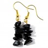 Boucles d'oreilles baroque Onyx noir