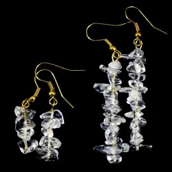 Boucles d'oreilles baroque Cristal de roche