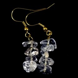 Boucles d'oreilles baroque Cristal de roche