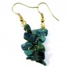 boucles d'oreilles baroques en azurite chrysocolle