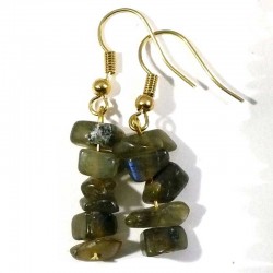 Boucles d'oreilles baroque Labradorite