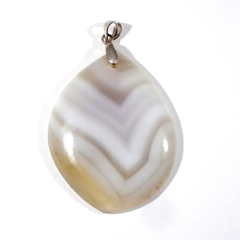 Pendentifs en agate naturelle claire diverses formes