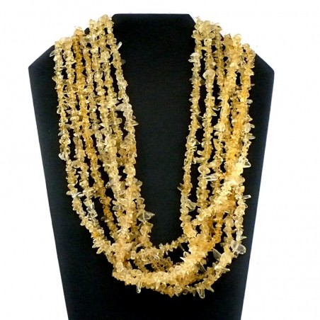 Sautoir baroque en citrine 90cm Sautoir baroque en citrine 90cm