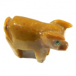 Cochon en stéatite du Pérou 4cm - animaux collection