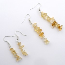 Boucles d'oreilles baroques en citrine extra