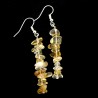 Boucles d'oreilles baroques en citrine extra