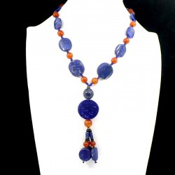 Collier afghan en Lapis-Lazuli et cornaline