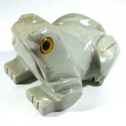 Grenouille en stéatite du Pérou 8cm - figurine de collection