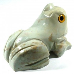 Grenouille en stéatite du Pérou 8cm - figurine de collection
