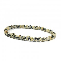 bracelet en jaspe dalmatien boules de 4mn