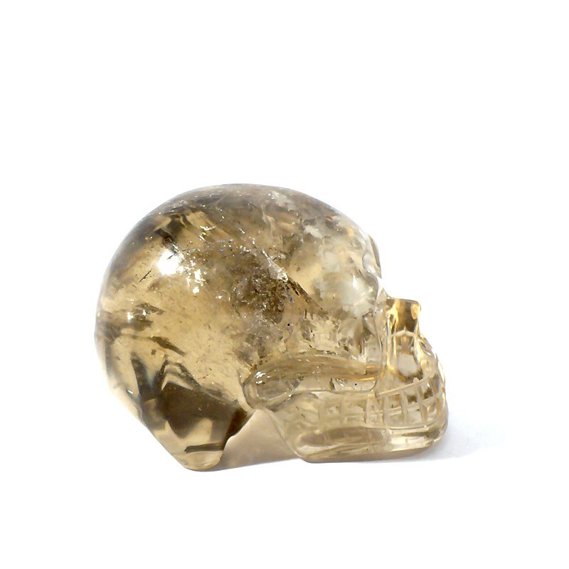 crâne sculpté en quartz fumé du Brésil 5cm