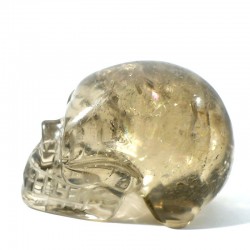 crâne sculpté en quartz fumé du Brésil 5cm