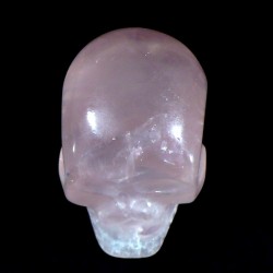 crâne sculpté en quartz rose du Brésil 3cm