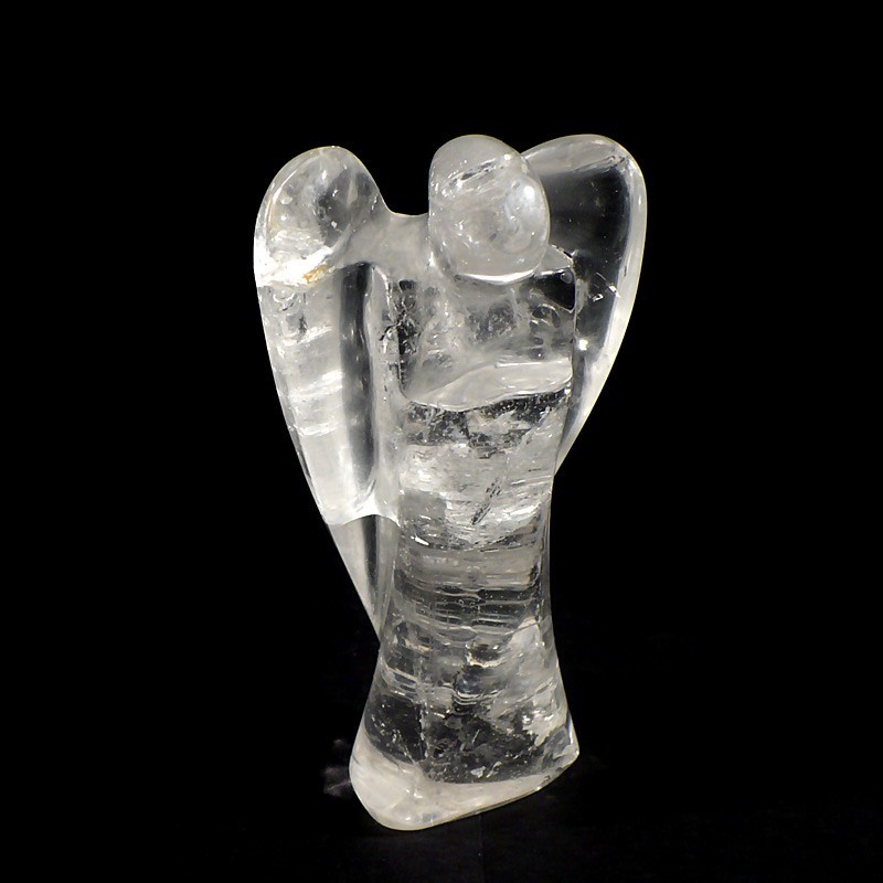 ange sculpté en cristal de roche du Brésil 9cm ange sculpté en cristal de roche du Brésil 9cm
