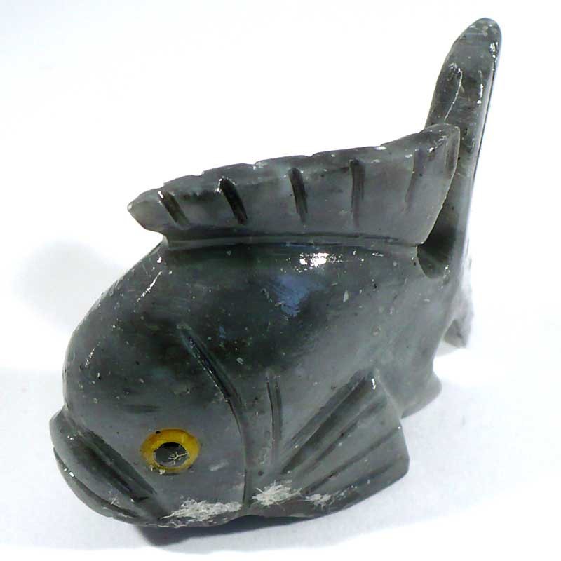 Poisson en stéatite du Pérou 4cm - figurine de collection