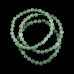 Bracelet en aventurine perles facettées 6mm