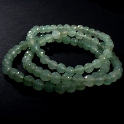 Bracelet en aventurine perles facettées 6mm