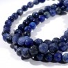 bracelet perles facettées 6mm en sodalite