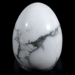 oeuf en howlite - magnésite 3cm