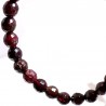 bracelet perles facettées en grenat extra