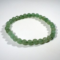 Bracelet perles facettées 6mm en aventurine