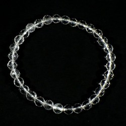 bracelet en cristal de roche perles facettées 6mm