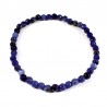 bracelet en sodalite perles facettées 4mm