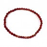 bracelet en jaspe rouge perles facettées 4 mm