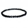 bracelet en obsidienne perles facettées 4mm