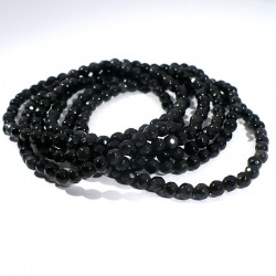 bracelet en obsidienne perles facettées 4mm