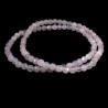 bracelet en quartz rose perles facettées 4mm