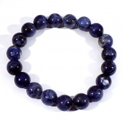 bracelet en sodalite perles rondes 10mm