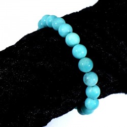 bracelet en amazonite perles rondes 10mm