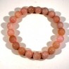 bracelet en opale rose perles rondes 8mm