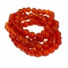 bracelet en cornaline perles rondes 8mm