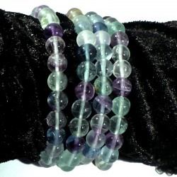 Bracelet en fluorine perles rondes 8mm
