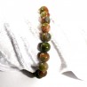 bracelet en unakite (épidote) perles rondes 8mm