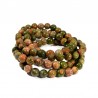 bracelet en unakite (épidote) perles rondes 8mm